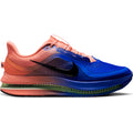 Men's Nike Pegasus Premium Running Shoes Racer Blue Atomic Pink Volt Tint outer side view showing dual Air Zoom units with full-length ZoomX foam for maximum cushioned daily running