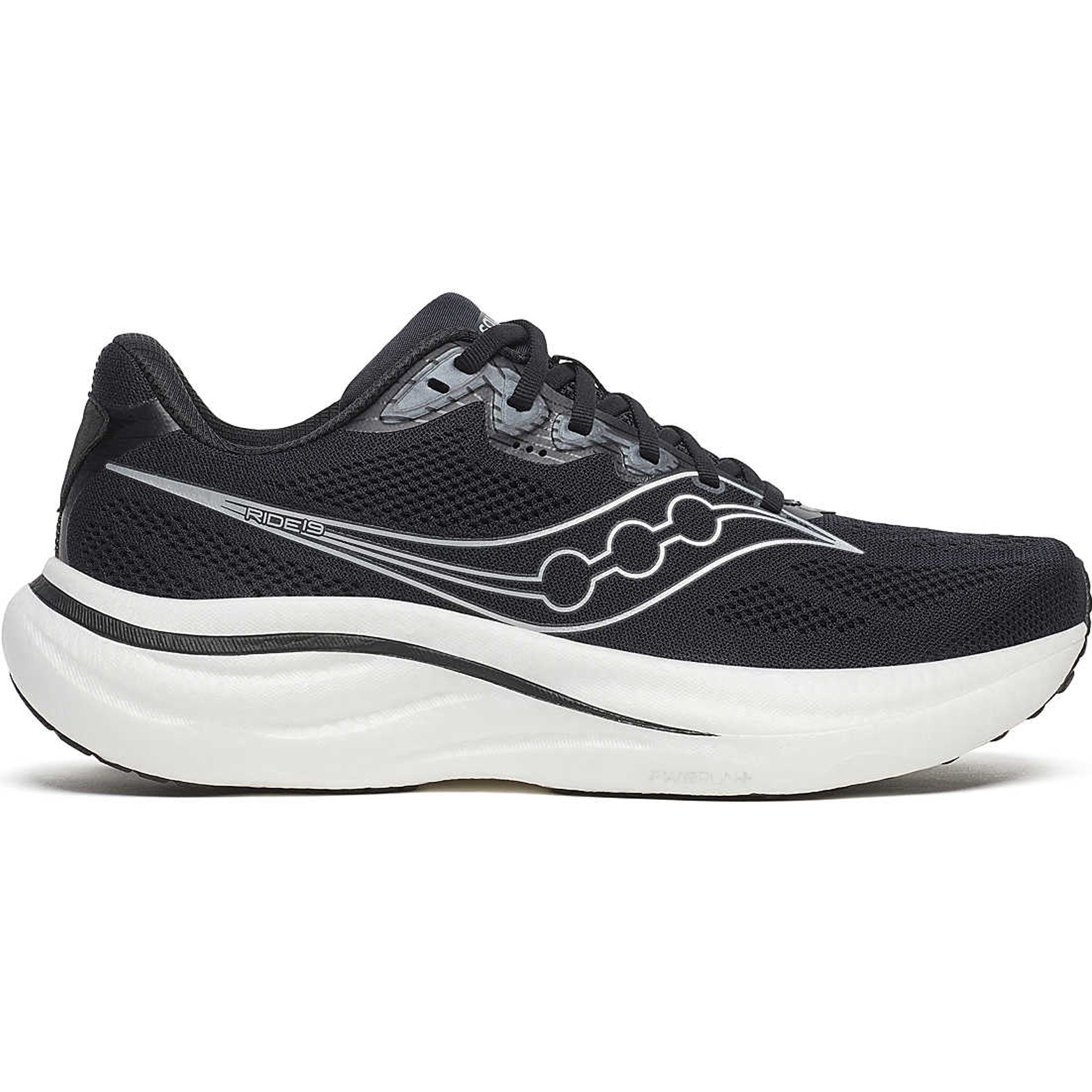 Men's Ride 19 Running Shoes Black / Silver