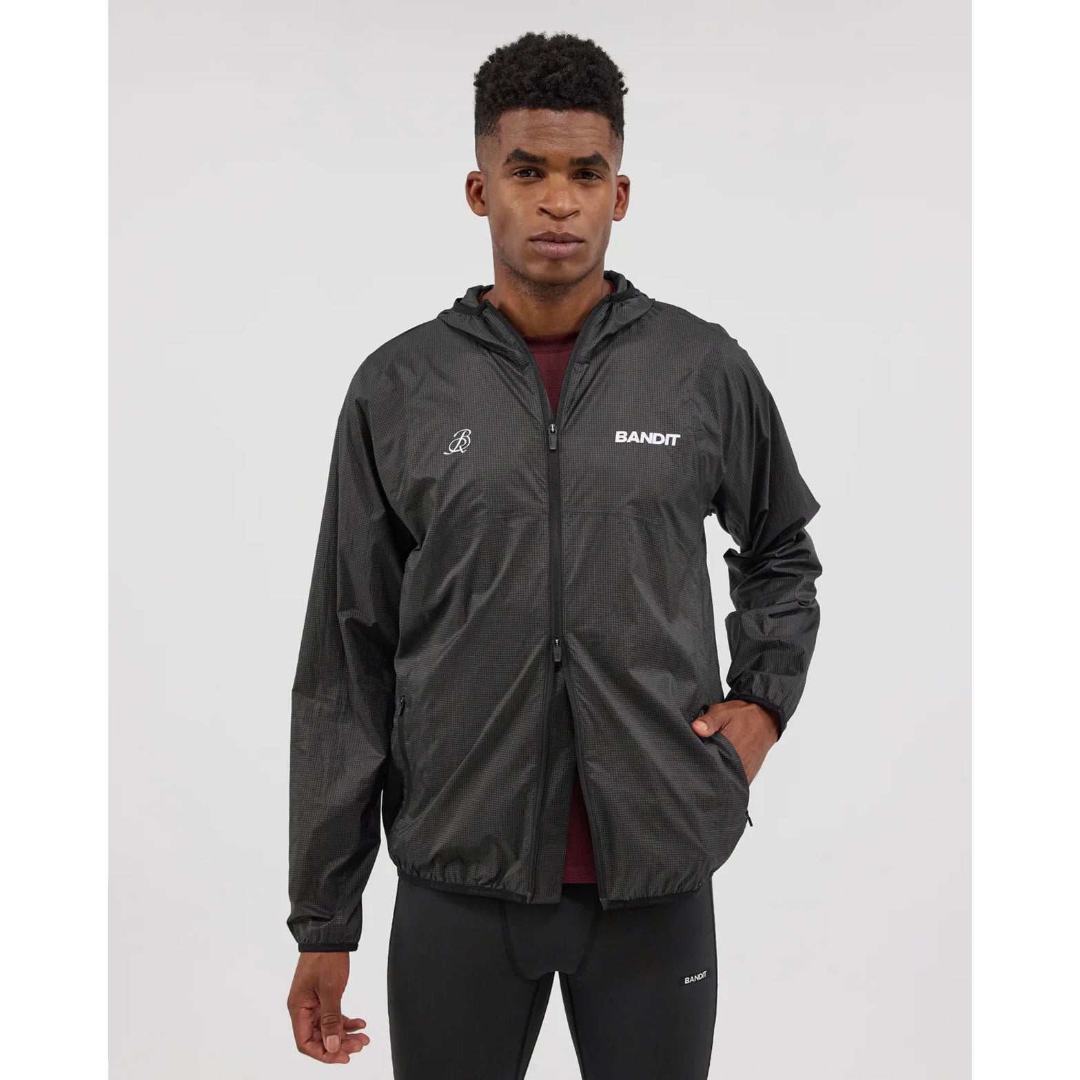 Men's RoccaRip Windbreaker Jacket Black - Achilles Heel