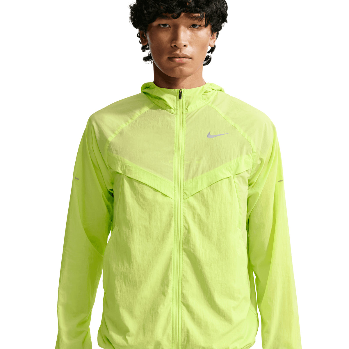 Men's Stride Repel Running Jacket Light Lemon Twist / Reflective Silver