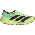 Men's adidas Terrex Agravic TT Trail Running Shoes Frozen Lemon Core Black Pulse Mint outer side view showing LIGHTSTRIKE PRO cushioning with reinforced durable mesh for technical trail running