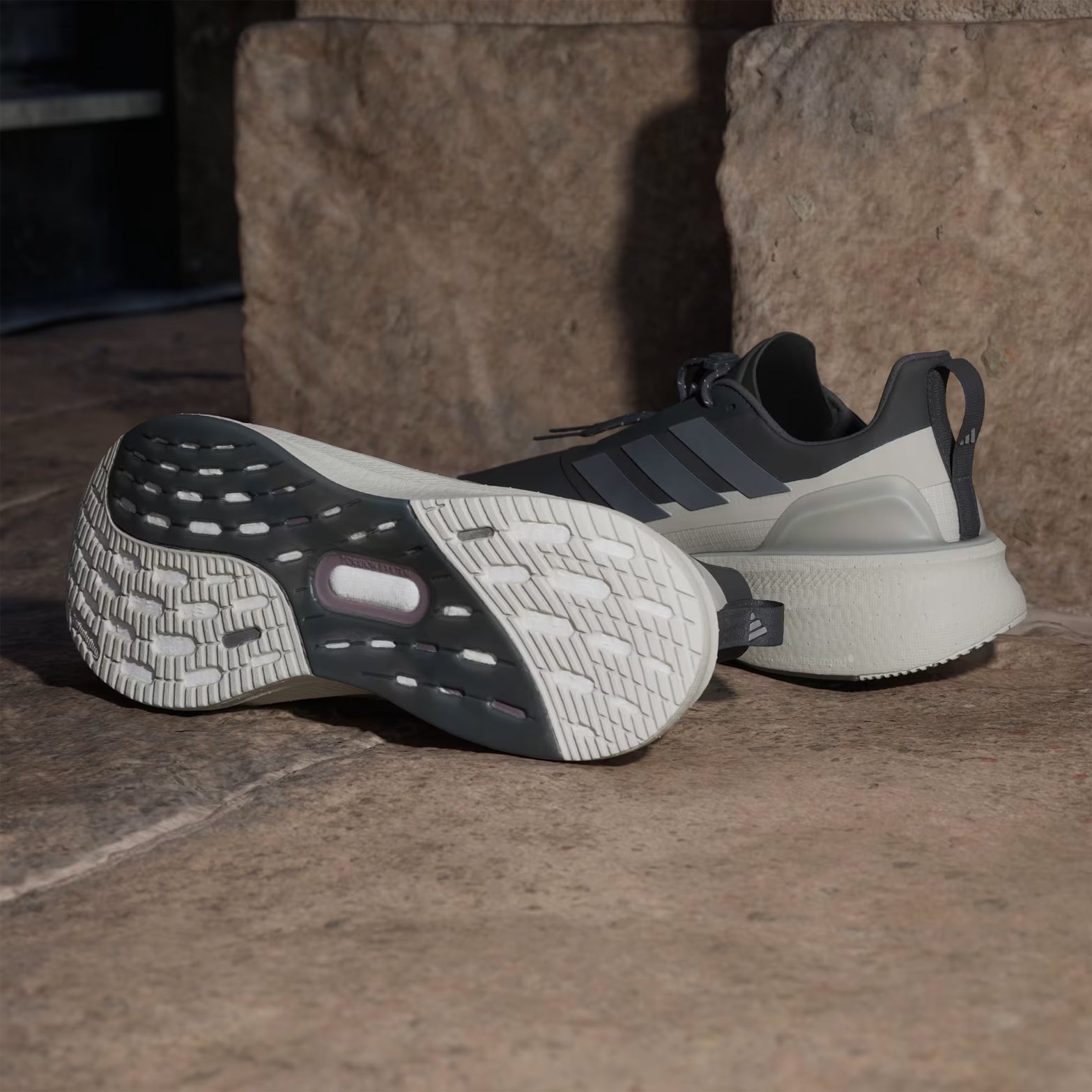 Men's adidas Ultraboost 5 H.Koumori Running Shoes Carbon Grey Five Alumina sole view displaying Continental rubber outsole and traction pattern