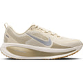 Men's Nike Vomero 18 Running Shoes Light Khaki Desert Khaki Sail Metallic Silver outer side view showing dual-density ZoomX over ReactX foam midsole for maximum cushioned daily road running