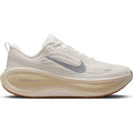 Men's Nike Vomero Plus Running Shoes Sail Coconut Milk Light Khaki Metallic Silver outer side view showing full-length ZoomX foam midsole with high-abrasion rubber outsole for maximum cushioned daily running