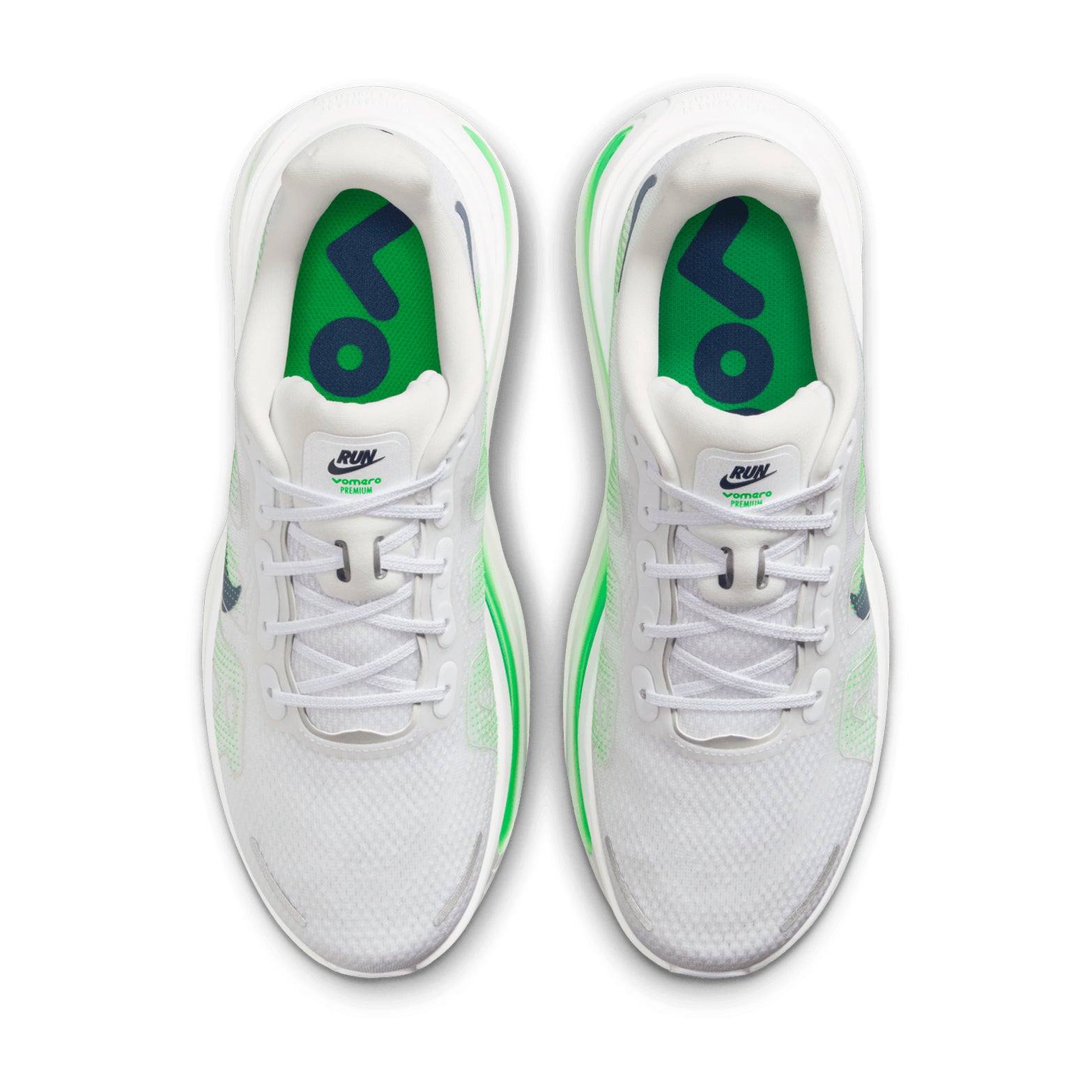 Men's Vomero Premium Running Shoes White / Green Spark / Summit White / Midnight Navy