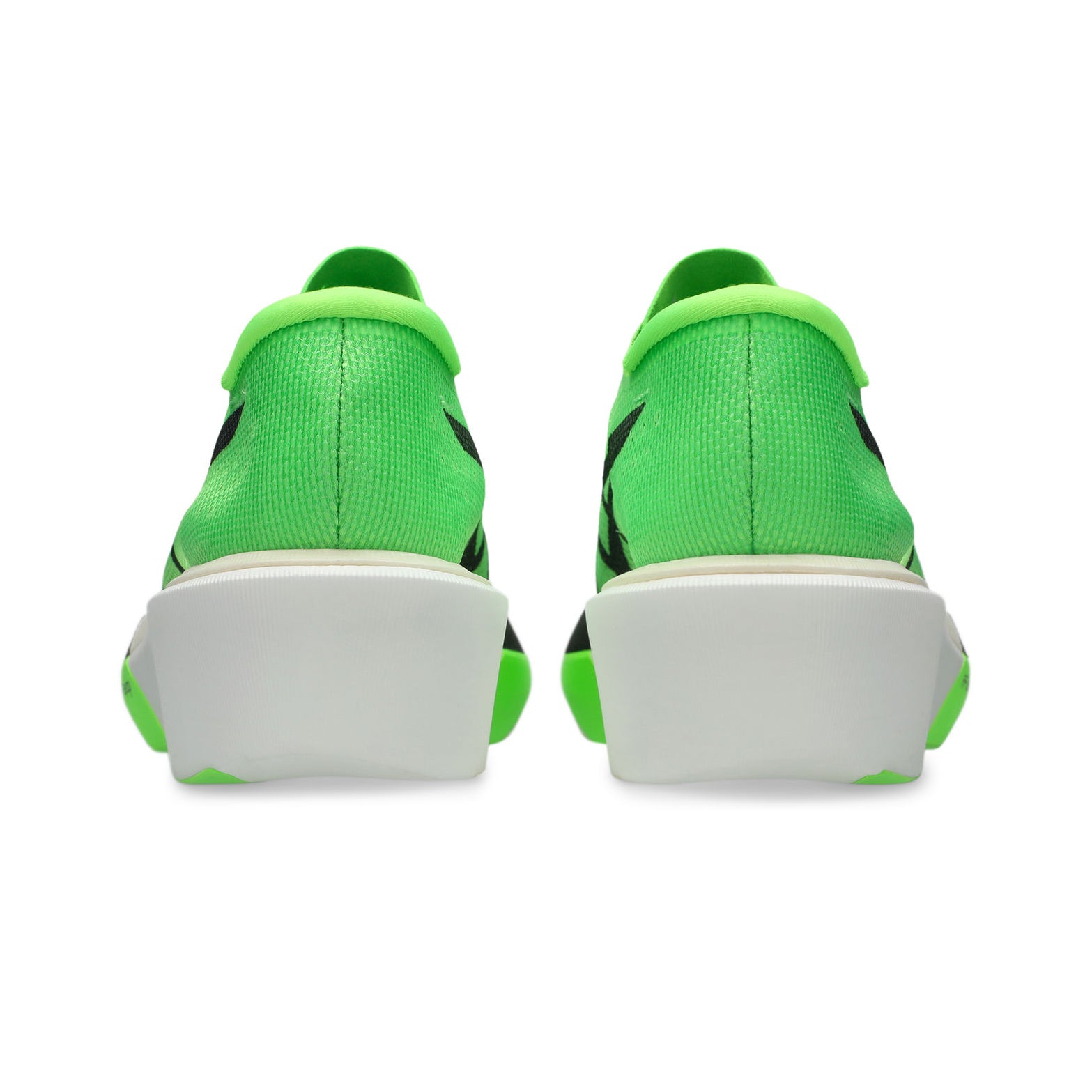 ASICS METASPEED SKY TOKYO EKIDEN Green Gecko/Black - heel view showing counter structure and 5mm drop profile