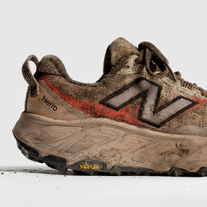 New Balance Men's Fresh Foam X Hierro v9 Trail Running Shoes Desert Clay / Earth Shadow / Urgent Red - achilles heel