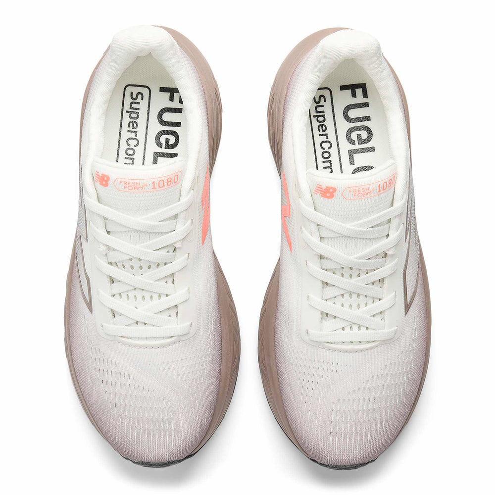 New Balance Women's 1080v14 Running Shoes Earth Shadow / Reflection / Urgent Red - Achilles Heel