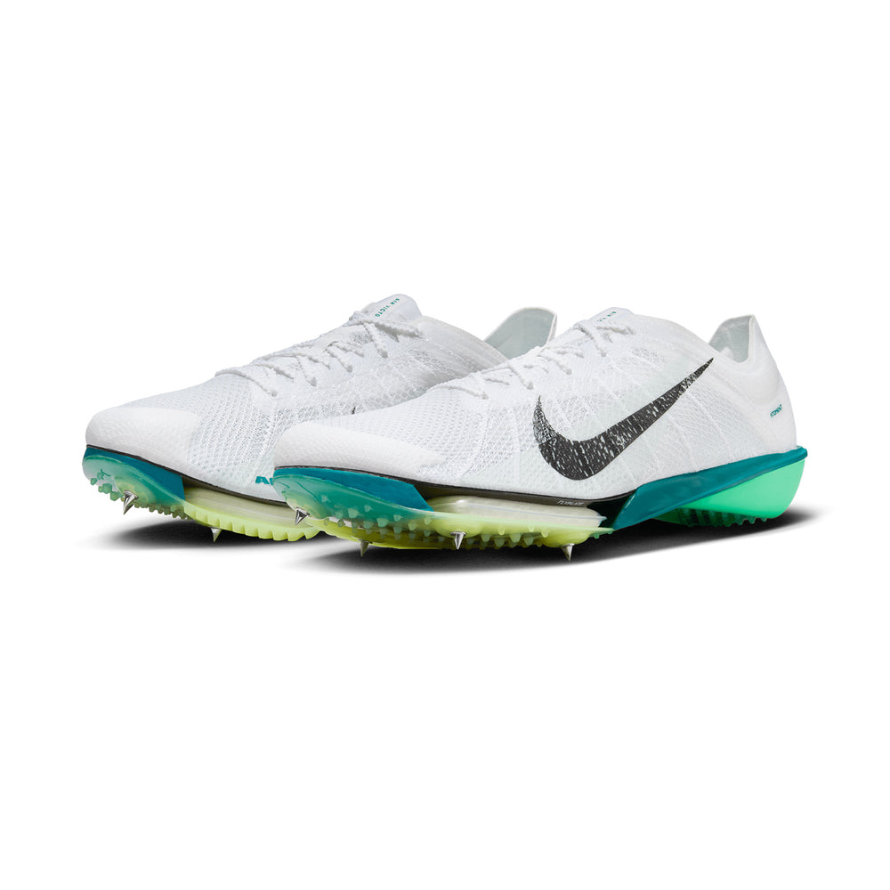 Nike Air Zoom Victory 2 Running Spikes White / Black / Bright Spruce / Electric Algae - achilles heel