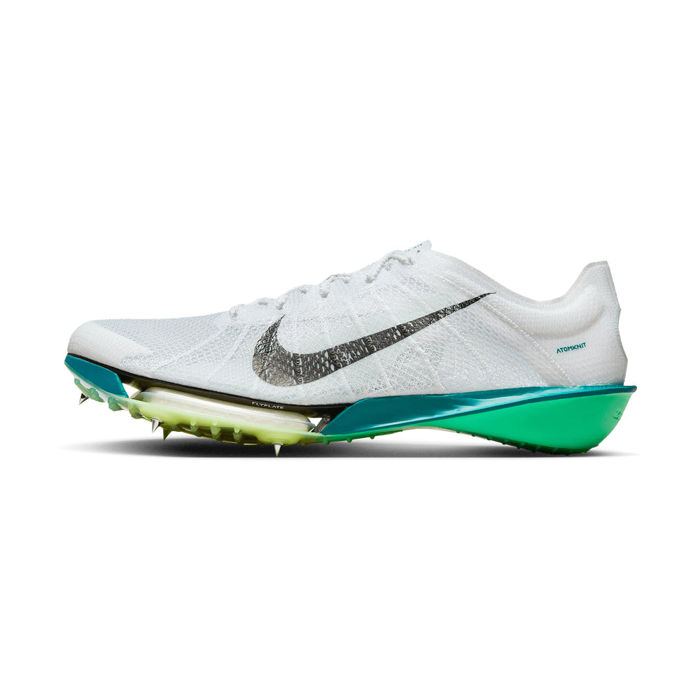 Nike Air Zoom Victory 2 Running Spikes White / Black / Bright Spruce / Electric Algae - achilles heel