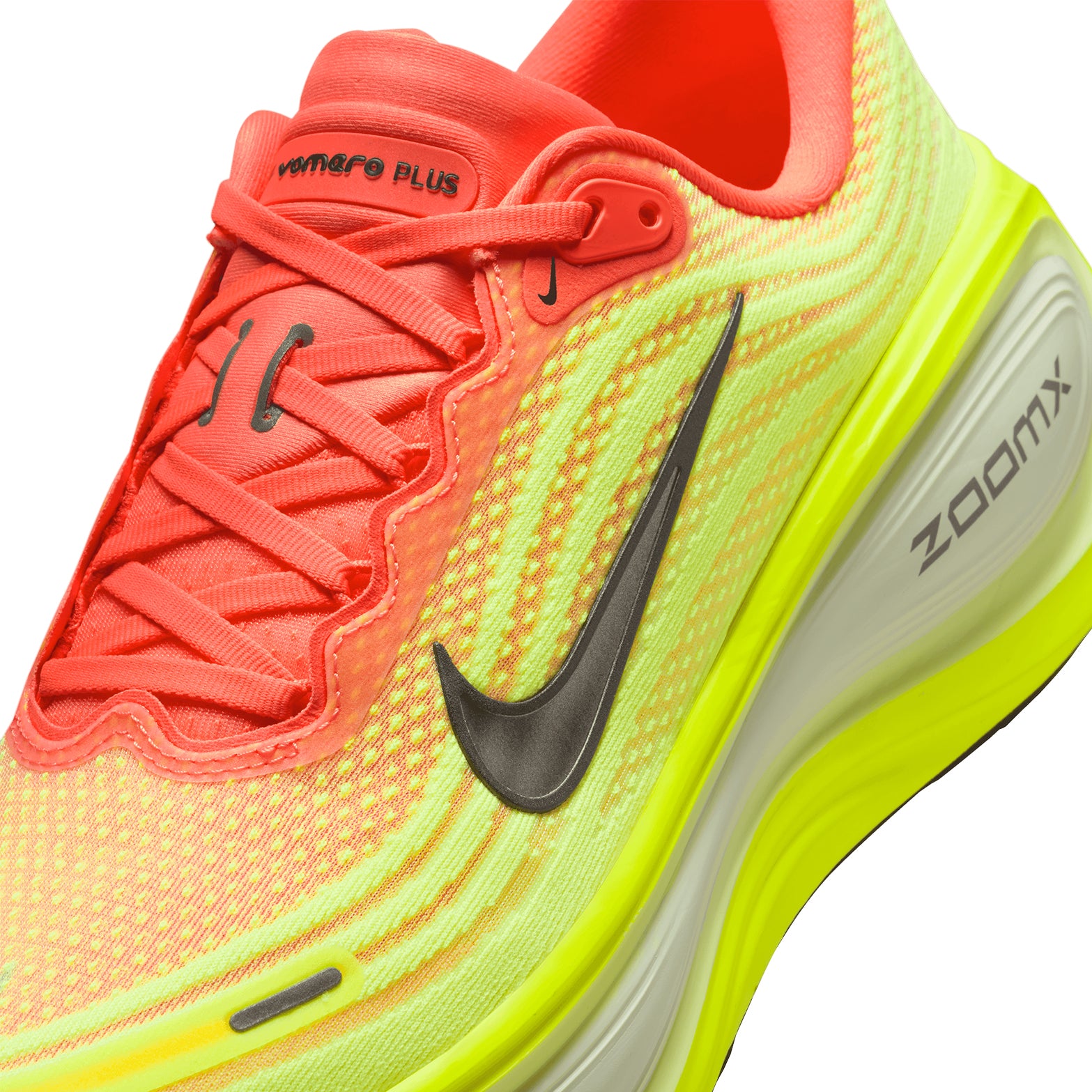 Men's Air Zoom Vomero Plus Running Shoes Bright Mango / Volt / Barely Volt / Metallic Dark Grey - Achilles Heel