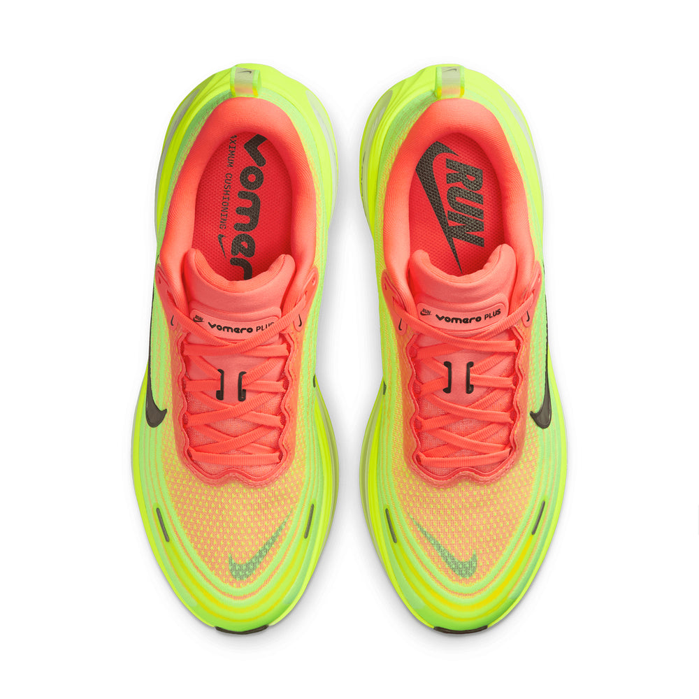Nike Men's Air Zoom Vomero Plus Running Shoes Bright Mango / Volt / Barely Volt / Metallic Dark Grey - achilles heel