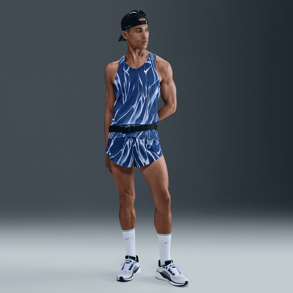 Nike Men's Dri-FIT AeroSwift ADV Running Vest Coastal Blue / White - achilles heel