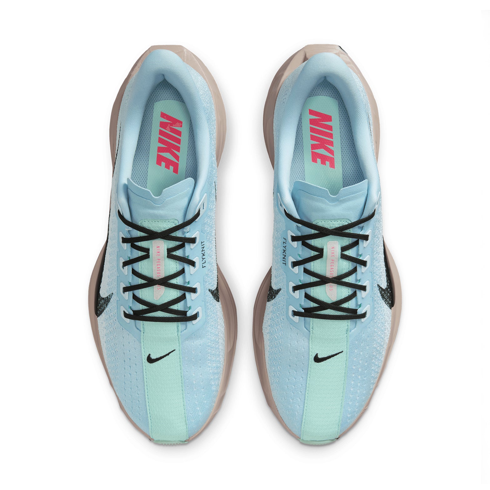 Men's Pegasus Plus Running Shoes Glacier Blue / Mint Foam / Green Shock / Black - Achilles Heel