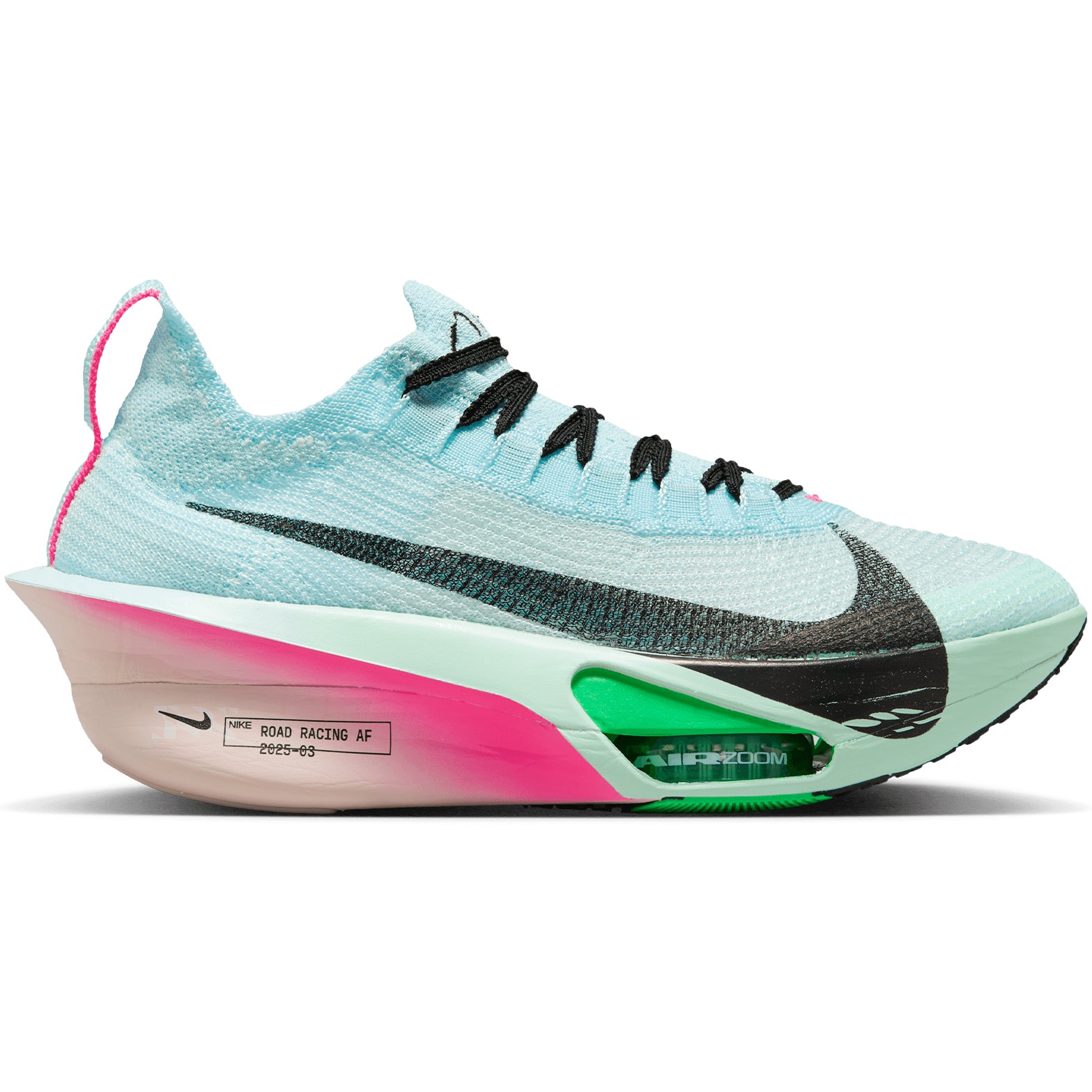 Women's Alphafly 3 Running Shoes Glacier Blue / Mint Foam / Green Shock / Black - Achilles Heel