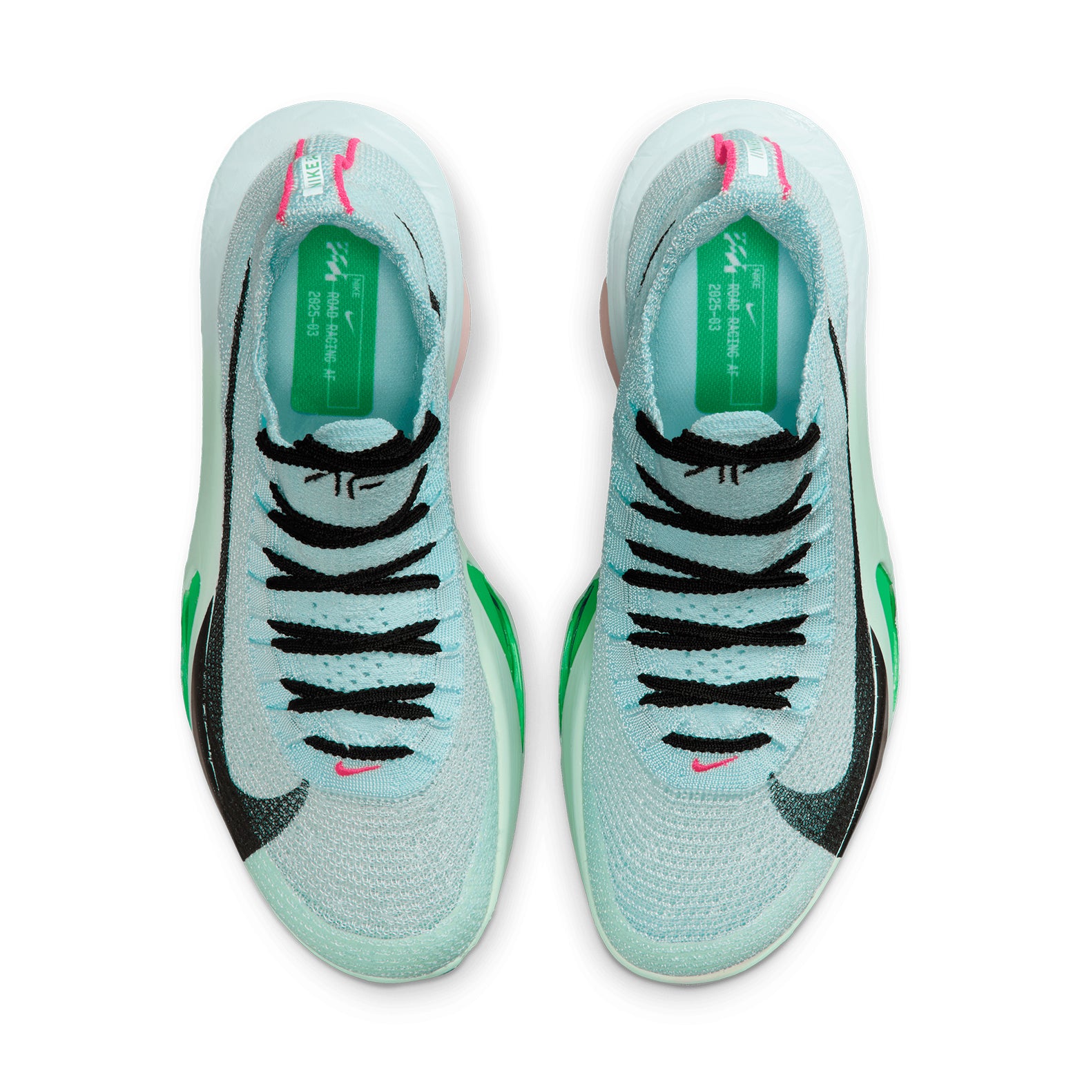 Women's Alphafly 3 Running Shoes Glacier Blue / Mint Foam / Green Shock / Black - Achilles Heel