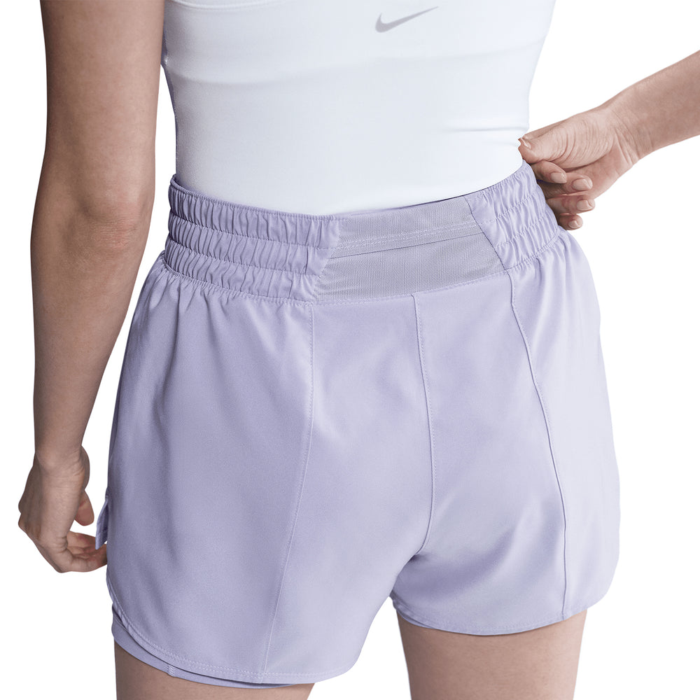 Nike Women's Dri-FIT High-Waisted 3 Inch 2 in 1 Shorts Lilac Ice - achilles heel