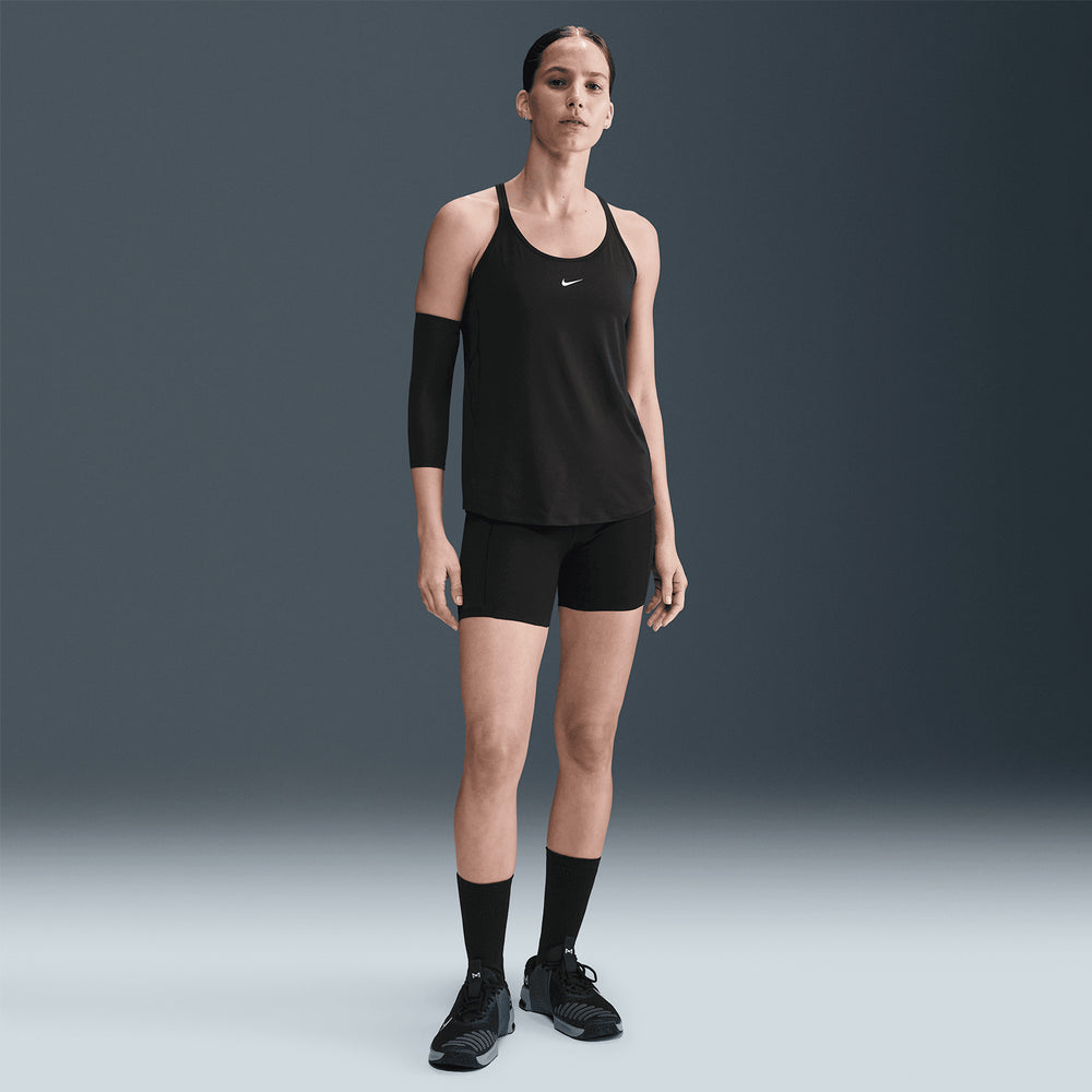 Nike Women's Dri-FIT One Classic Strappy Tank Black / White - achilles heel