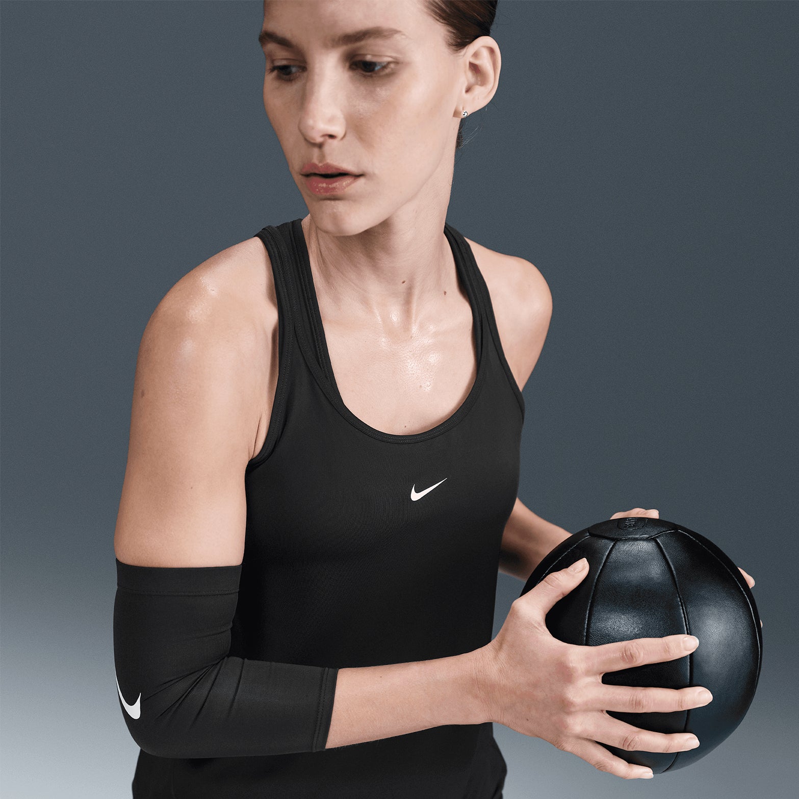 Women's Dri-FIT One Classic Strappy Tank Black / White - Achilles Heel