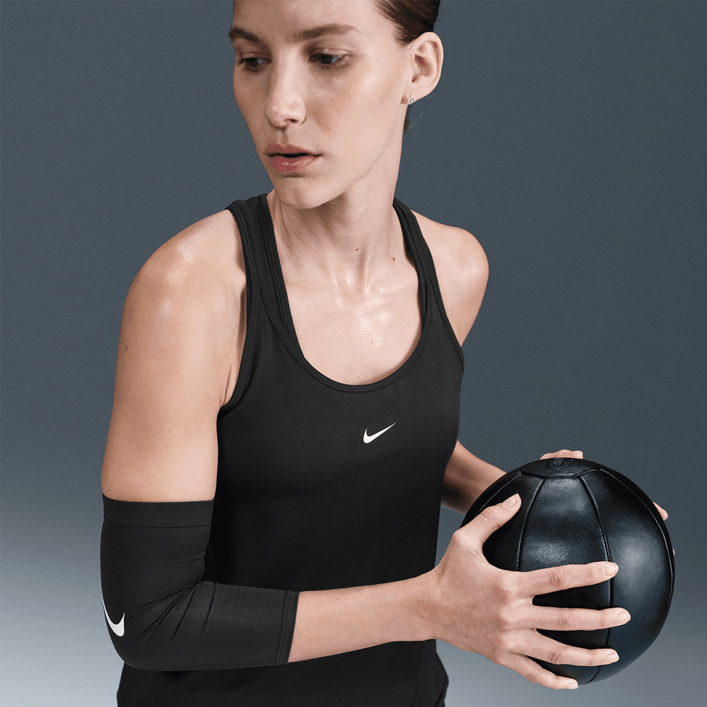 Nike Women's Dri-FIT One Classic Strappy Tank Black / White - achilles heel