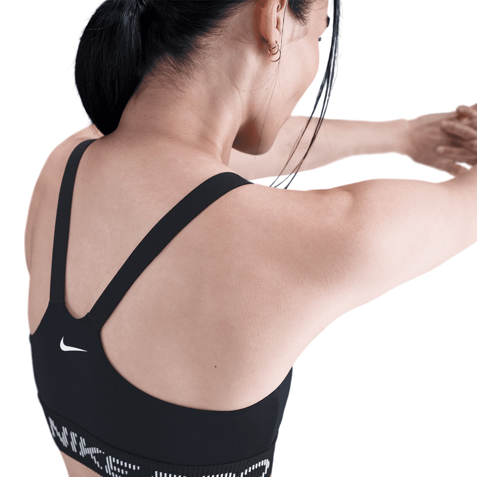 Women's Light-Support Sports Bra Black / White - Achilles Heel