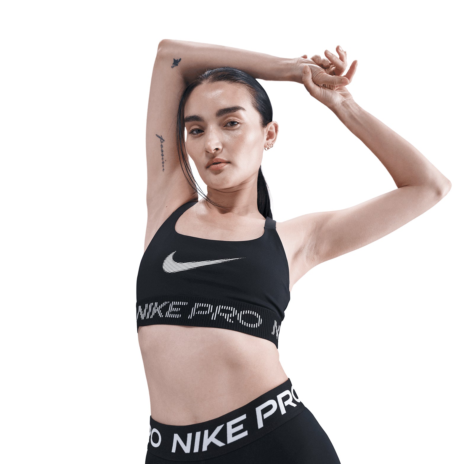 Women's Light-Support Sports Bra Black / White - Achilles Heel