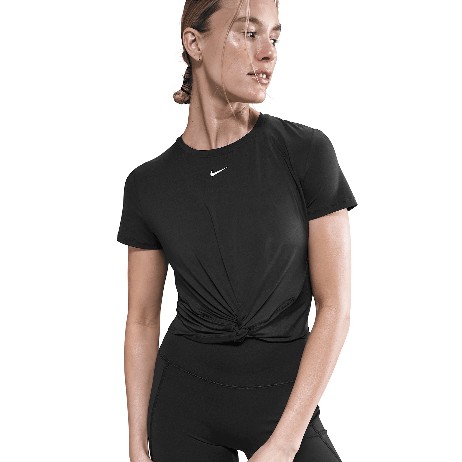 Women's One Dri-FIT Classic Twist Tee Black / White - Achilles Heel