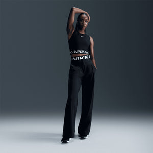 Nike Women's Pro Dri-FIT Cropped Tank Black / White - Achilles Heel