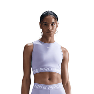 Nike Women's Pro Dri-FIT Cropped Tank Lilac Ice / White - achilles heel