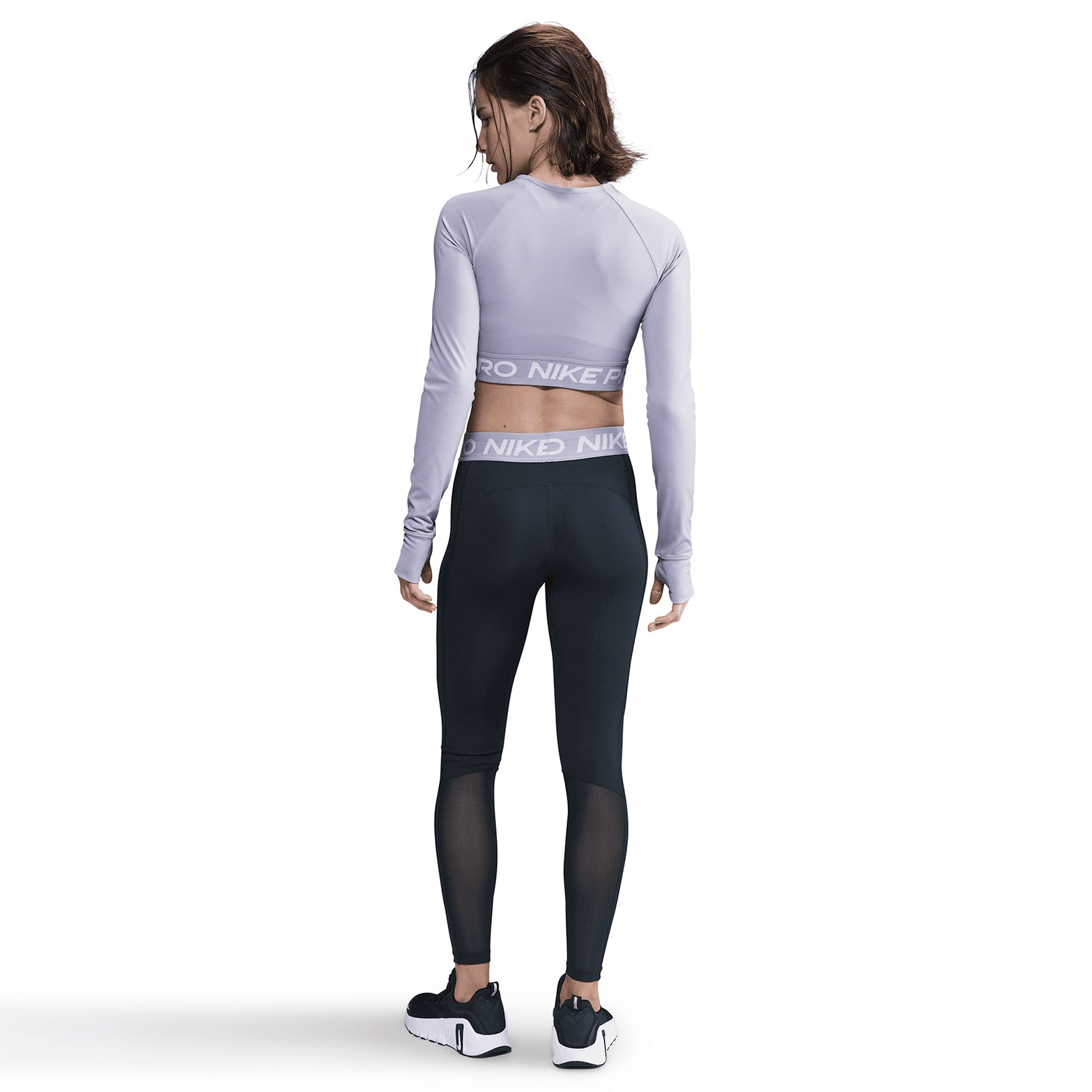 Women's Pro Dri-FIT Cropped Top Lilac Ice / White - Achilles Heel