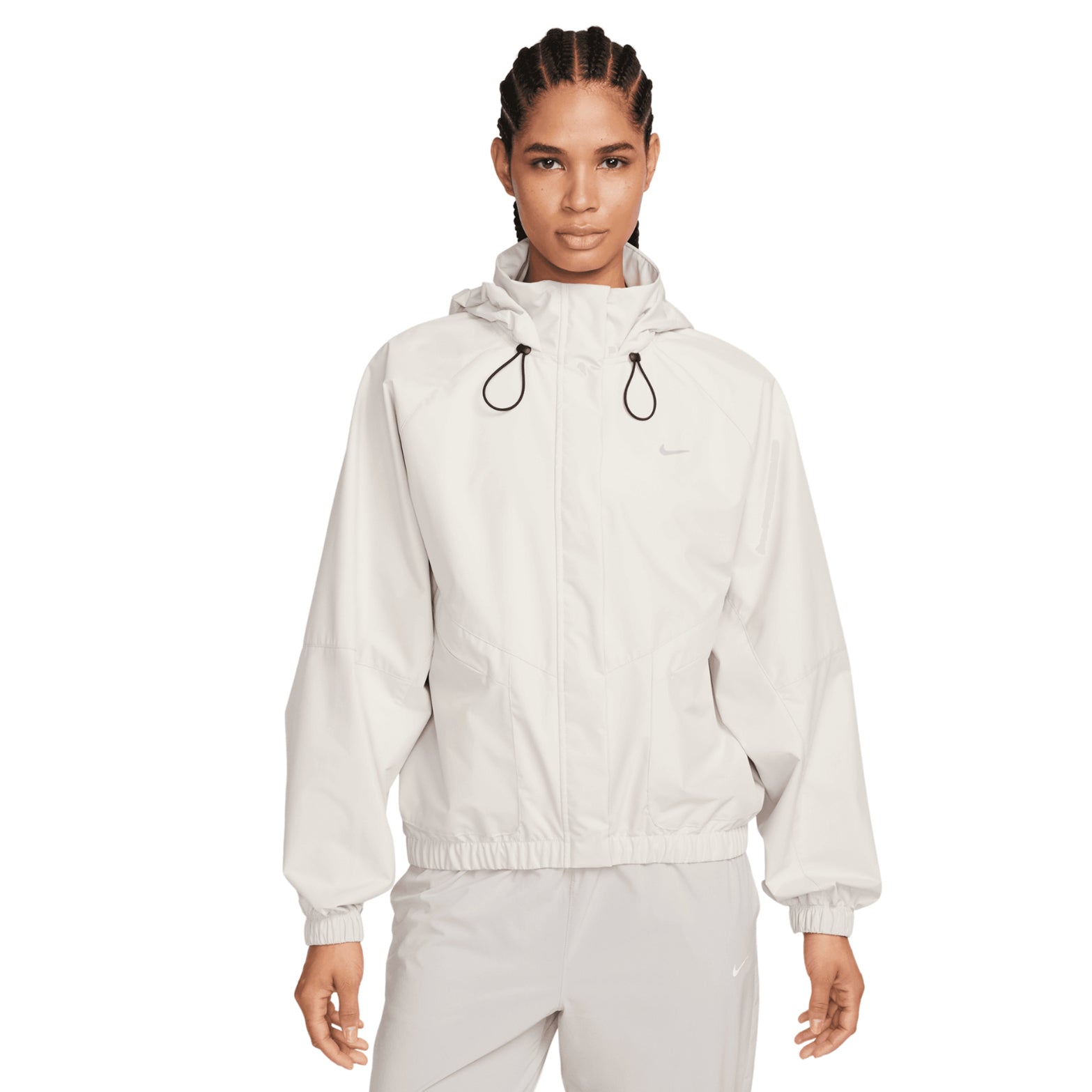 Women's Storm-FIT Swift Running Jacket Light Orewood Brown / Black / Reflective Silver - Achilles Heel