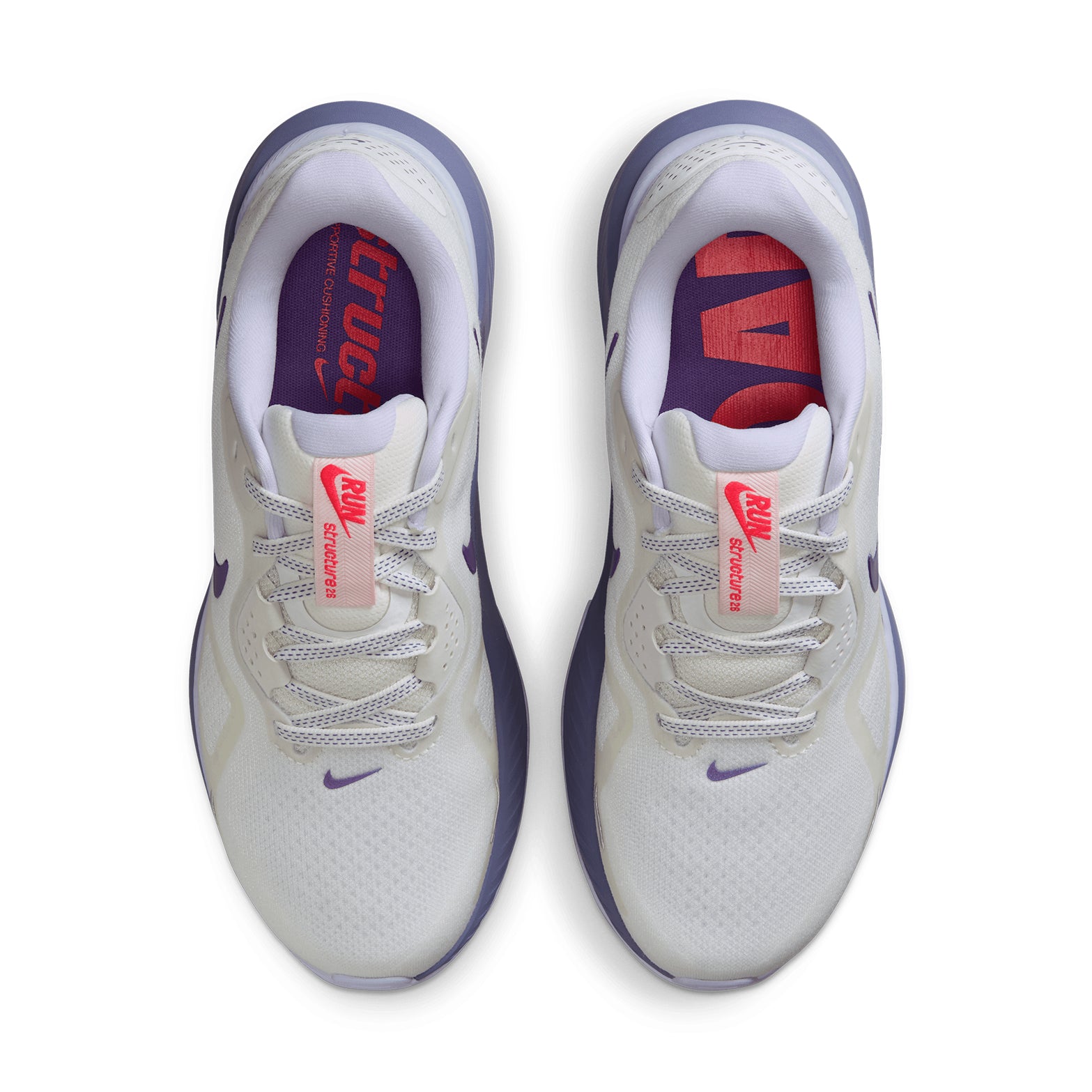 Women's Structure 26 Running Shoes Summit White / Amethyst Tint / Dusty Amethyst / Wild Grape - Achilles Heel