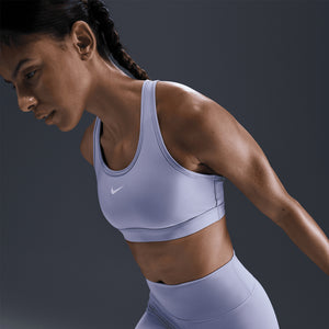 Nike Women's Swoosh Medium-Support Sports Bra Lilac Ice / White - Achilles Heel