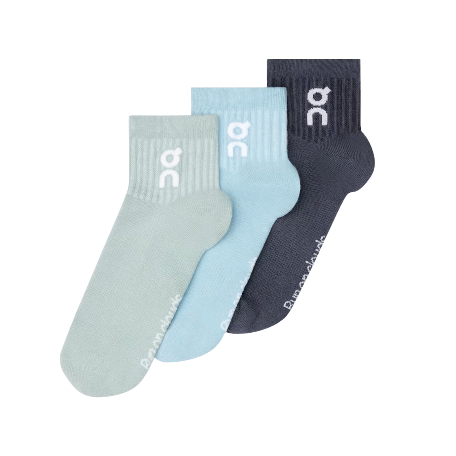 Logo Socks Mid 3 Pack Wash / Navy - Achilles Heel