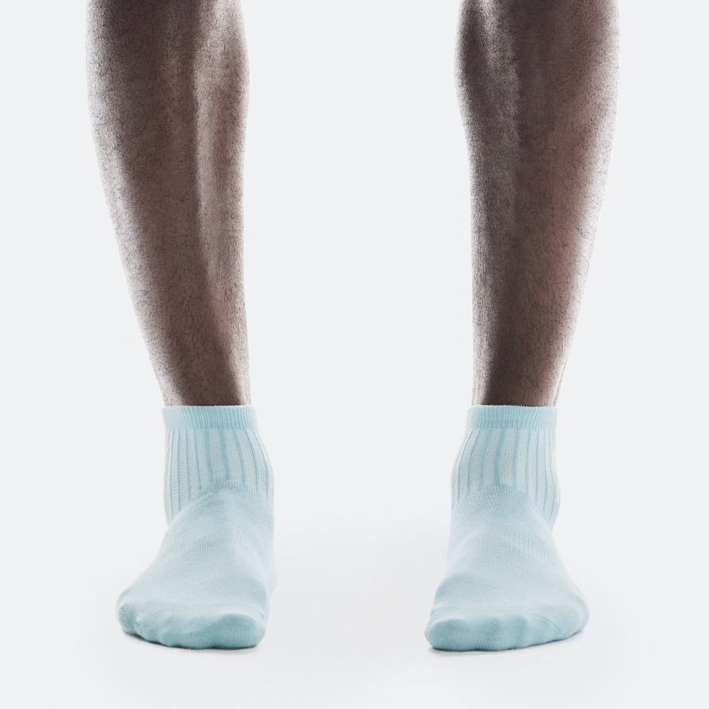 On Logo Socks Mid 3 Pack Wash / Navy - achilles heel