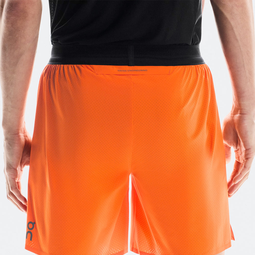 On Men's Performance 7 Inch Shorts Flame - achilles heel