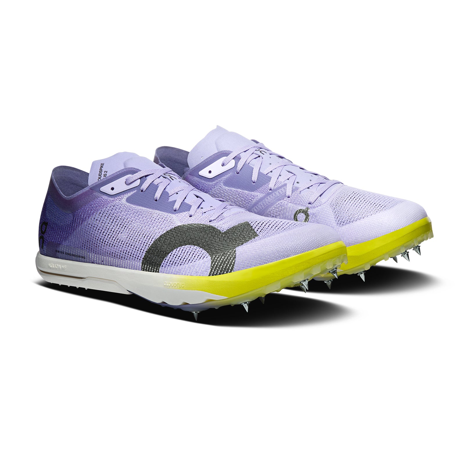 On Men's Cloudspike Citius 2 Bloom / Lime at Achilles Heel