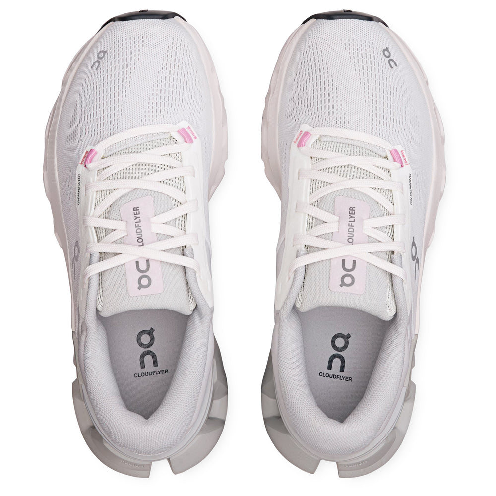 On Women's Cloudflyer 5 Running Shoes White / Glacier - achilles heel