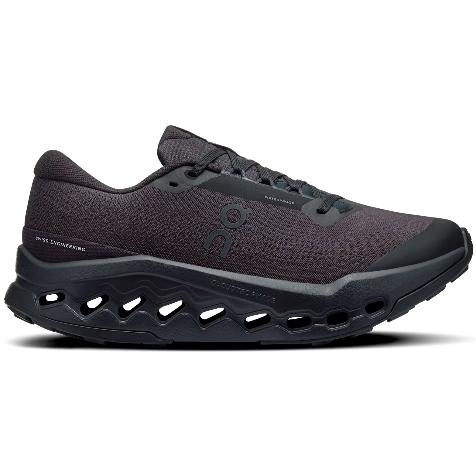 Women's Cloudsurfer Trail 2 Waterproof Running Shoes Black / Black - Achilles Heel