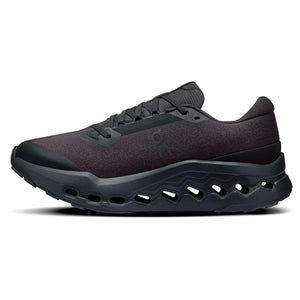 On Women's Cloudsurfer Trail 2 Waterproof Running Shoes Black / Black - achilles heel