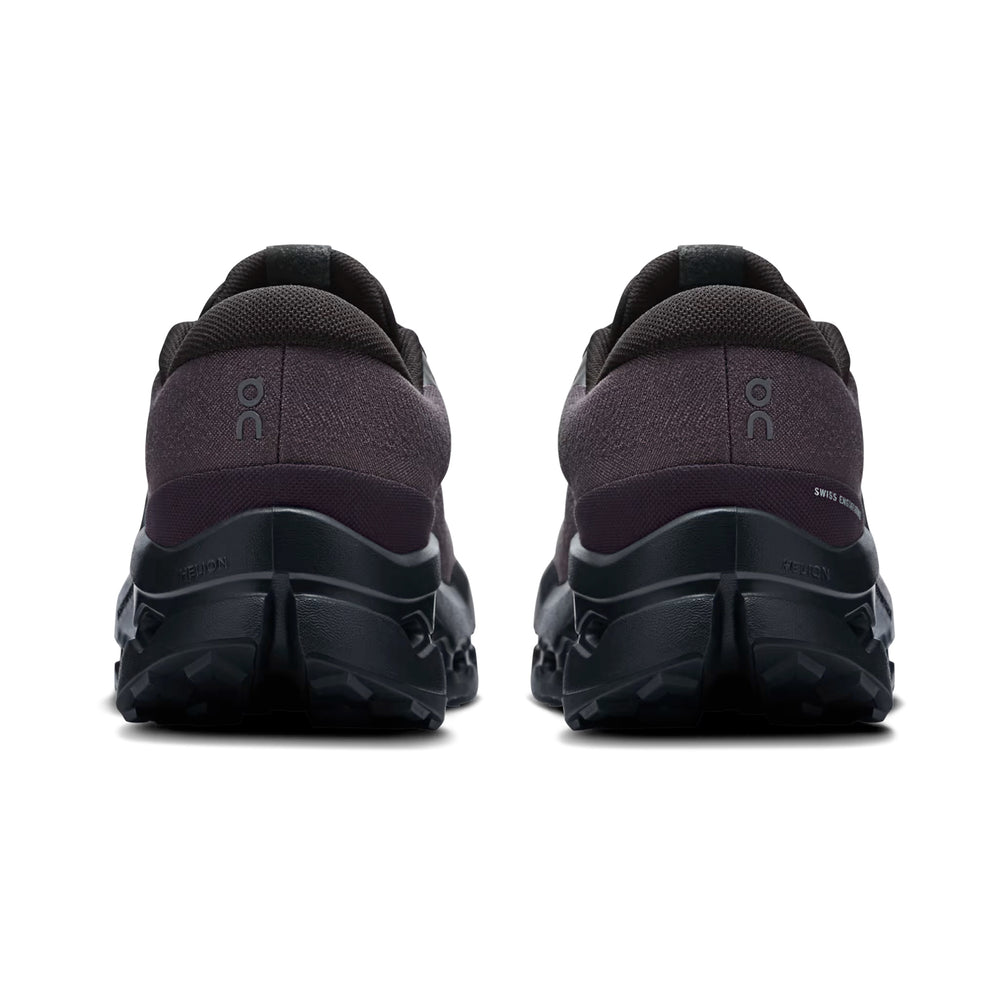 On Women's Cloudsurfer Trail 2 Waterproof Running Shoes Black / Black - achilles heel