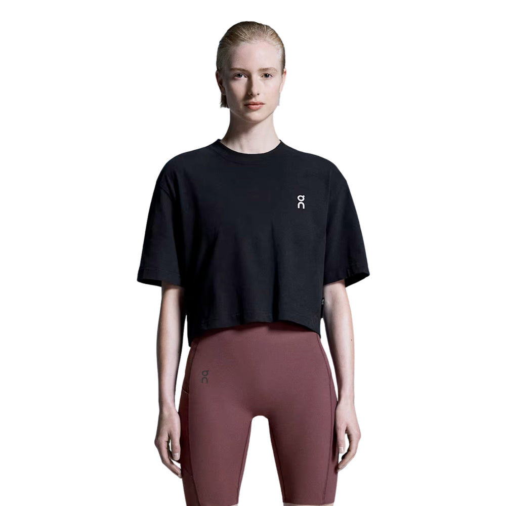 On Women's Club Boxy-T Black - Achilles Heel