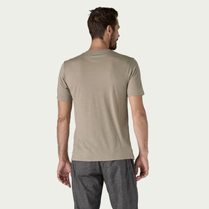 Patagonia Men's Capilene Cool Merino Blend Tee Seabird Grey - achilles heel