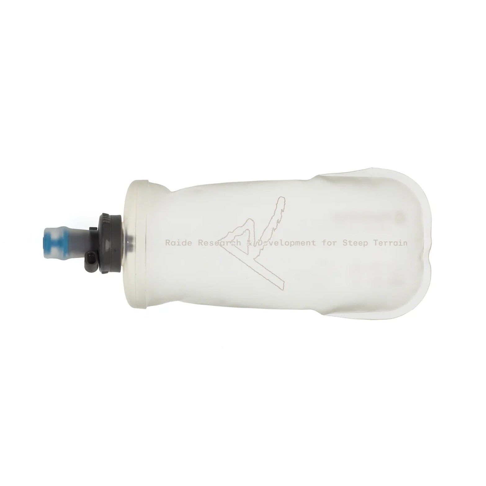 Raide TrailTech Short — product shot showing included 360ml locking cap Hydrapak soft flask alongside dusk TrailTech Short