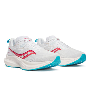 Saucony Women's Tempus 2 Running Shoes White / Cayenne - achilles heel