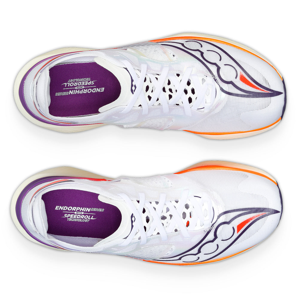 Saucony Men's Endorphin Elite Running Shoes White / Vizired - achilles heel