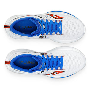 Saucony Men's Ride 17 Running Shoes White / Cobalt - achilles heel
