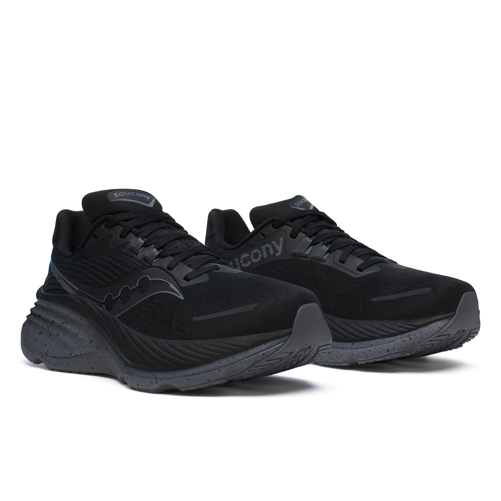 Saucony Men's Hurricane 24 Running Shoes Black / Shadow - achilles heel