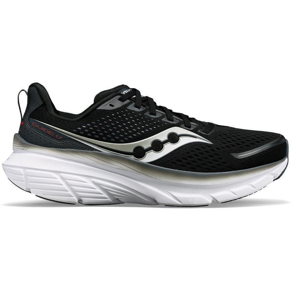 Saucony Men's Guide 17 Running Shoes Black / Shadow - Achilles Heel