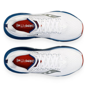Saucony Men's Guide 17 Running Shoes White / Navy - achilles heel